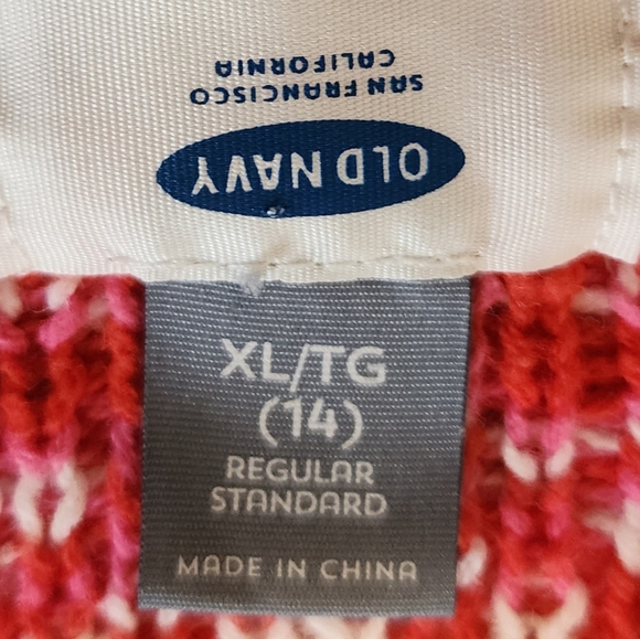 Old Navy Festive Open Cardigan Juniors Size XL (14) Christmas NOT ugly sweater - Picture 4 of 12